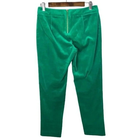 Vineyard Vines Emerald Green Cropped Velour Velvet Pants 4 - Picture 3 of 6